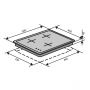 Варочная поверхность газовая Ventolux HG430-M1G CS (BK)