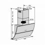 Вытяжка наклонная Ventolux SPACE 60 BK (1200) TRC AO