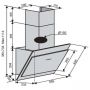 Вытяжка наклонная Ventolux TOSCANA 60 WH (800) TC