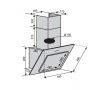 Вытяжка наклонная Ventolux TREVI 60 BK (700) TC