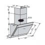 Вытяжка наклонная Ventolux VIENNA 60 BK (800) TC