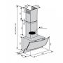 Вытяжка наклонная Ventolux Wave 60 WH (750) Trc