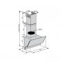Вытяжка наклонная Ventolux Wave 60 BK (1000) Trc IT