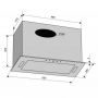 Вытяжка встраиваемая Ventolux PUNTO 60 WG (900) TRC