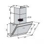 Вытяжка наклонная Ventolux MIRROR 60 BK (1000) TC HOL
